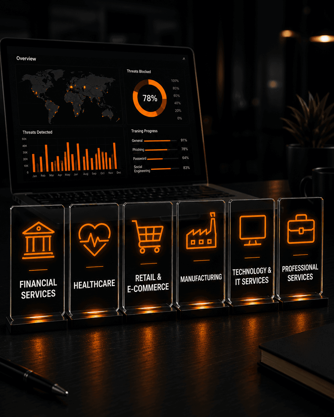 Padlock and payment cards on a keyboard, representing credential phishing protection